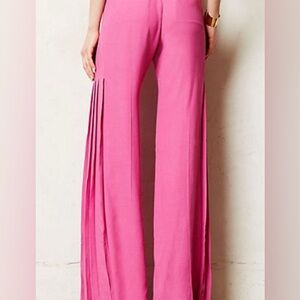 Elevenses Pleated Pink Wide Leg Trousers